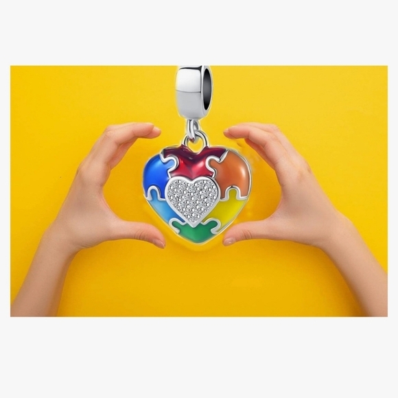 🧩 Autism Awareness Charm Puzzle Piece Enamel ASD Bead (CHARM ONLY) 🧩 - Picture 6 of 10